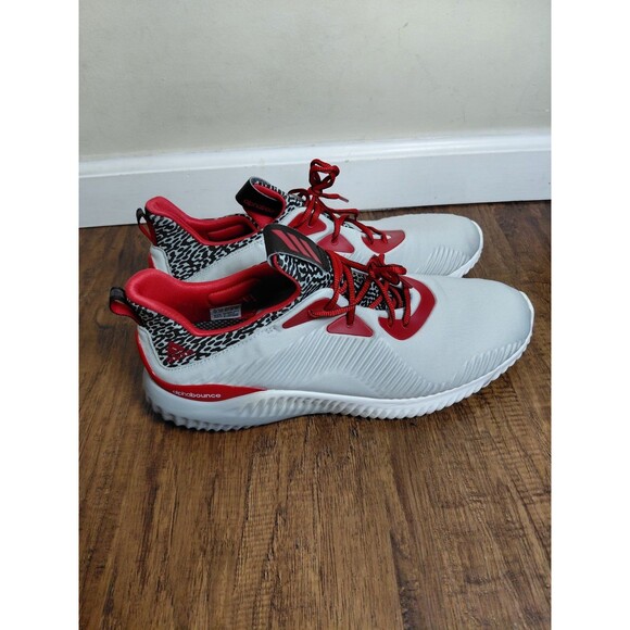 adidas alphabounce Men Size 12 Gray Red Sneakers Shoes